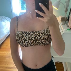 leopard print bikini top